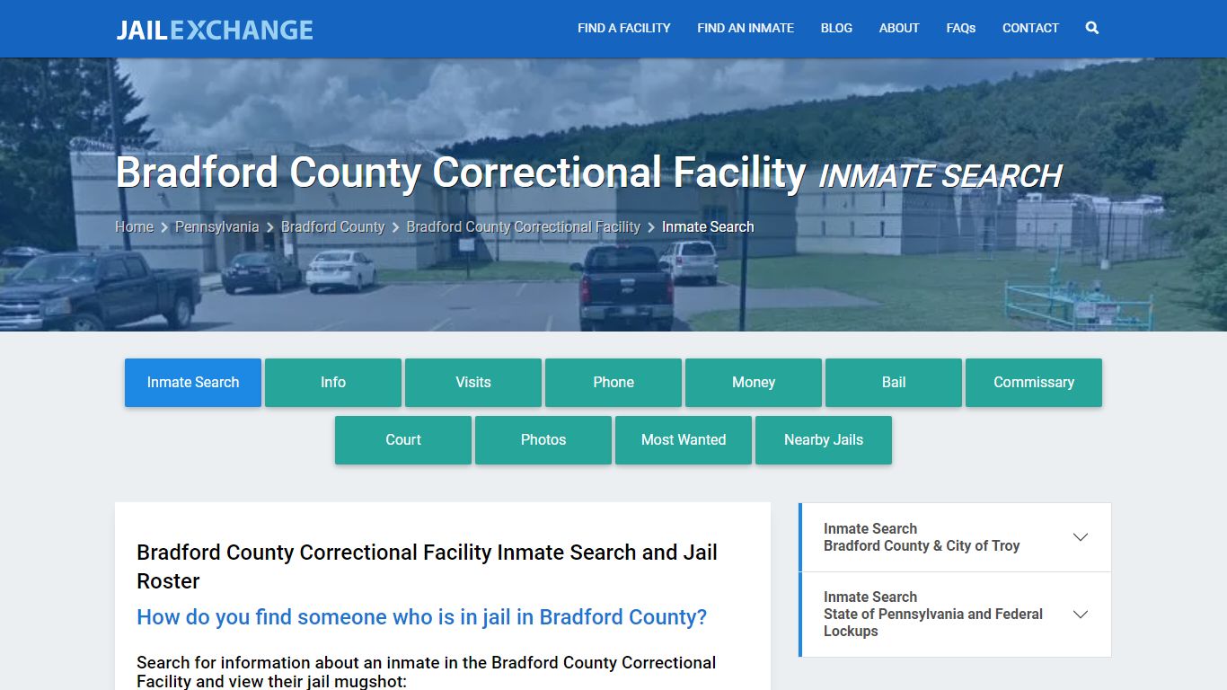 Bradford County Correctional Facility Inmate Search - Jail Exchange